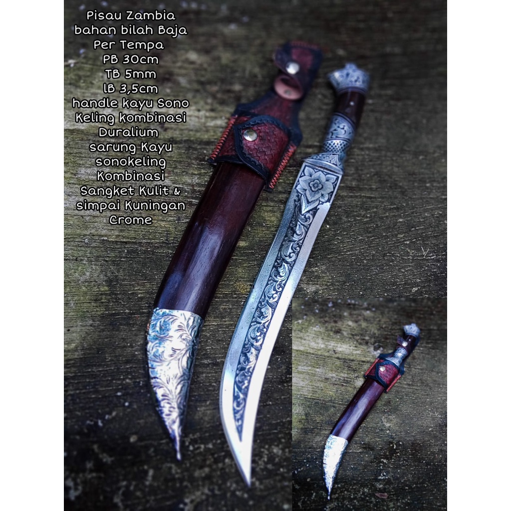 COD Pisau Zambia Custom Motif Full Batik