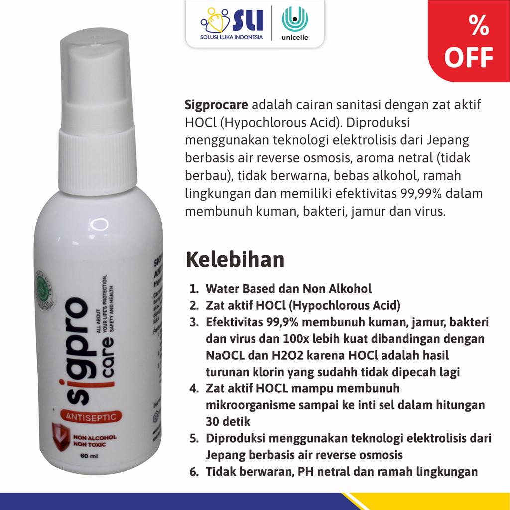 loli SIGPROCARE HOCL ANTISEPTIC NON-AlCOHOL 60ML