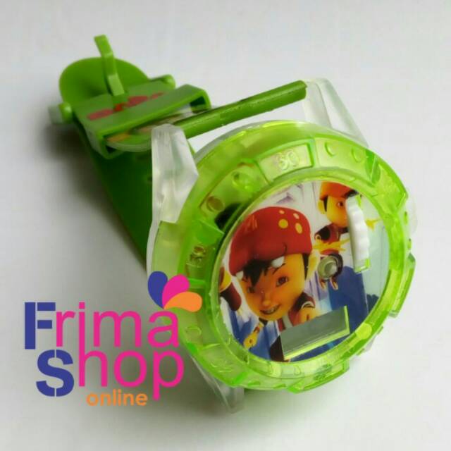 JAM TANGAN ANAK PROYEKTOR BOBOIBOY HIJAU