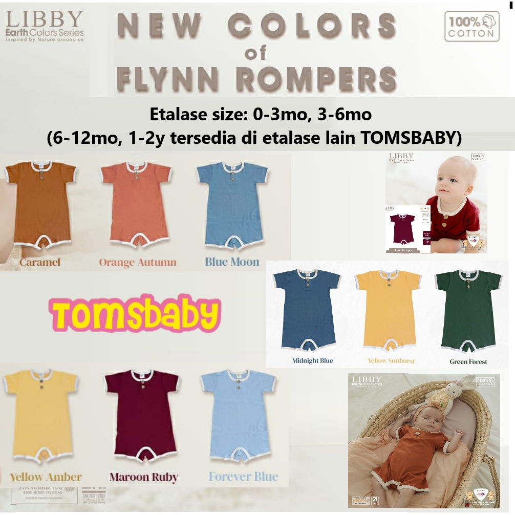 [0-3bln/3-6bln] LIBBY (1pcs) FLYNN Jumper Romper Segiempat Earth Series FLYNN ROMPER (0-2Thn)