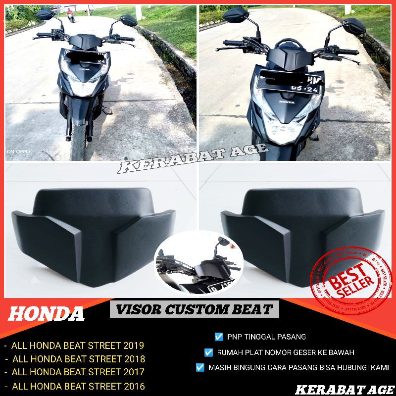 Aksesoris beat street Visor Cstm Custom Esp 2016 - 2019