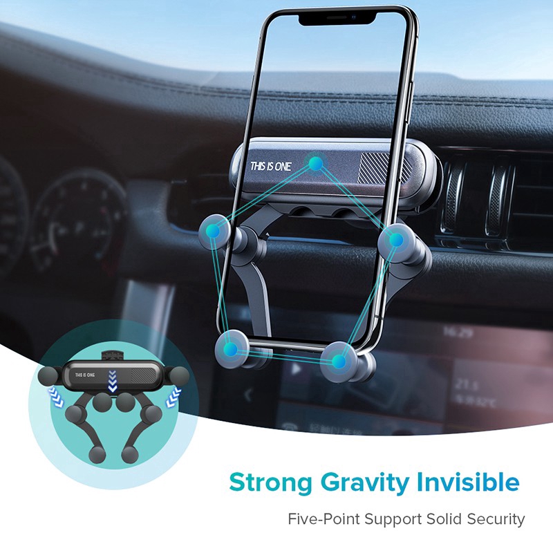 Universal Car Phone Holder Ventilasi Udara Auto Cell Phone Holder Mount Stand Gravity Bracket Untuk Ponsel Universal