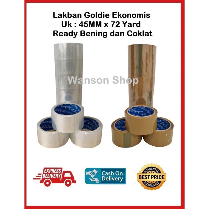 

Big Sale LAKBAN BENING 2" 46MM x 72 YARD GOLDIE TAPE OPP LAKBAN Big Sale