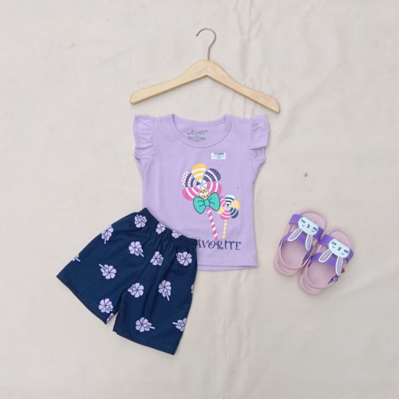 SETELAN ANAK CEWEK RUFFLE MURAH(BAJU+CELANA)