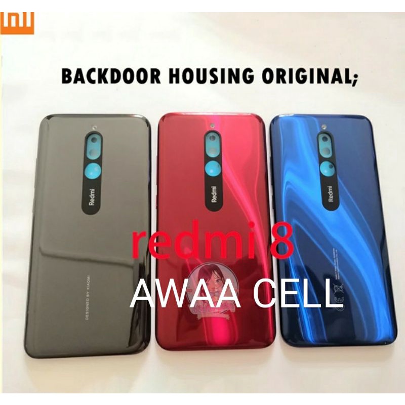 BACKDOOR TUTUP BATRE TUTUP BELAKANG CASING COVER BELAKANG XIAOMI REDMI 8 REDMI8 KESING CESING