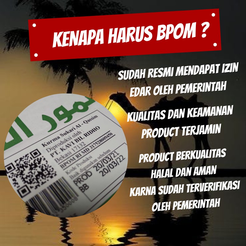 [Terlaris] Kurma Sukari Al Qassim 3 kg  Kualitas Premium Grade A NR BPOM Original Ramadhan