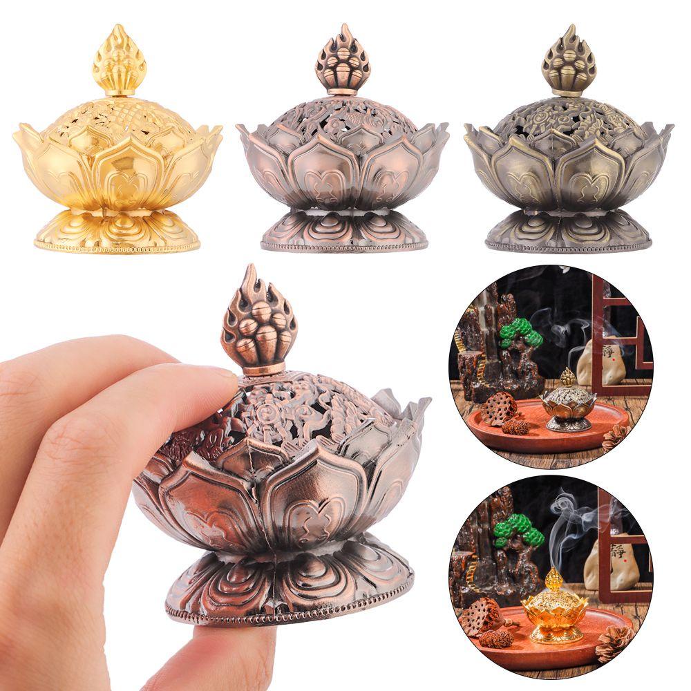 R-FLOWER Incense Burner Stand Dupa Dekorasi Dupa Kuningan