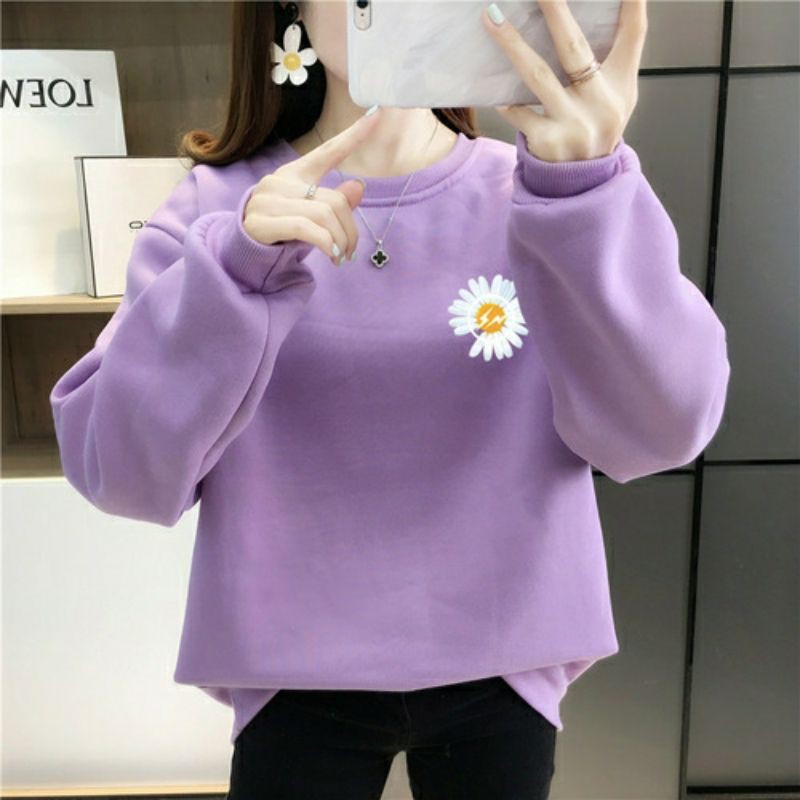 Sweater Wanita Sunnzuka / Sweater Murah Babyterry-UNGU LILAC