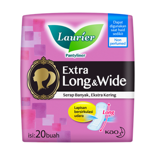 Laurier Pantyliner Extra Long&Wide Non Perfume 20S