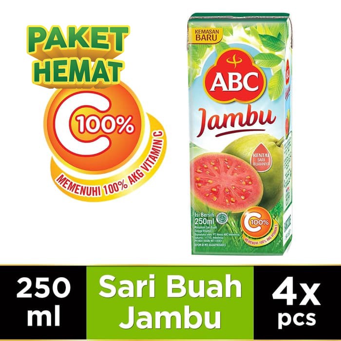 

PROMO ABC JUS JAMBU 250 ML - MULTI PACK 4 PCS TERMURAH