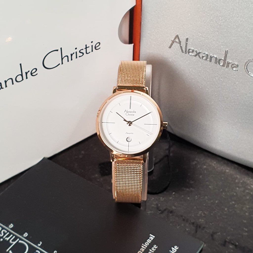 jam alexandre christie 8627 wanita - rosegold