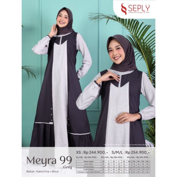 GAMIS SEPLY MEYRA 99 GREY DAN BLACK