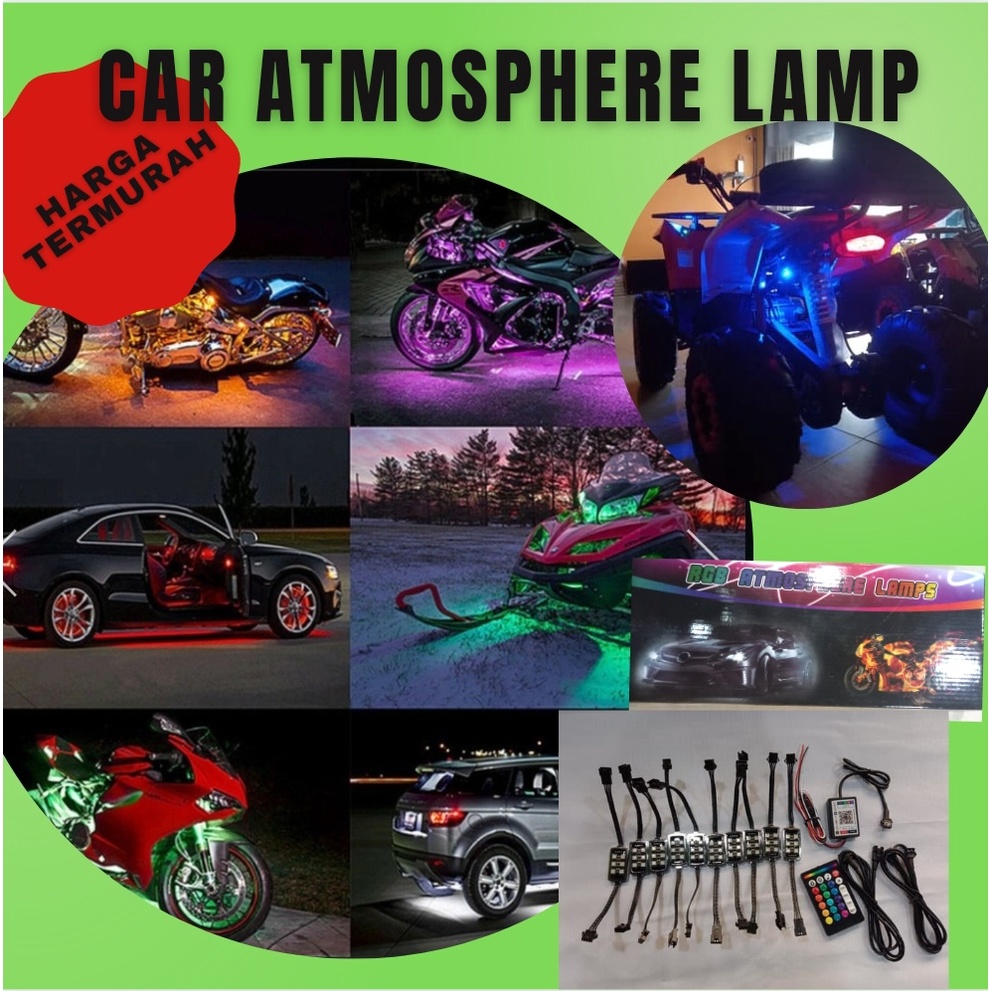 Lampu LED Mobil- Lampu RGB aTmospehere-Lampu hias mobil