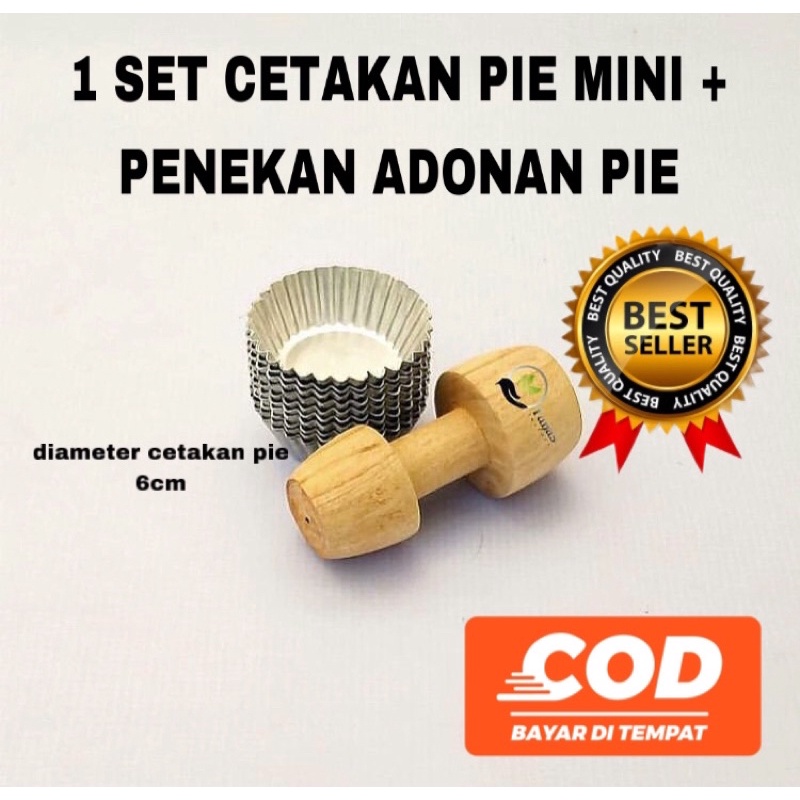 1 SET 20 PCS CETAKAN KUE PAI MINI SUSU BUAH MURAH + PENEKAN PIE PAI TEKANAN PAI LOYANG CETAKAN PIE M