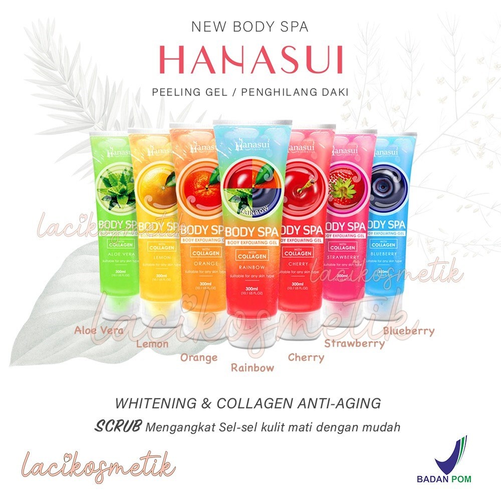 ✨LACIKOSME✨ NEW Body Spa Hanasui / Peeling Gel / Penghilang Daki BPOM