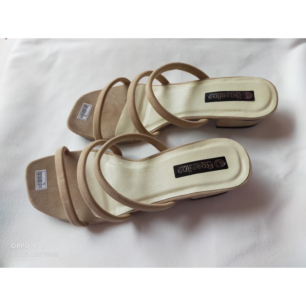 Sandal Wedges Minimalis Wanita Hak 3 cm - Sandal Wanita Kekinian Berkualitas - Wedges Minimalis Murah Berkualitas COD