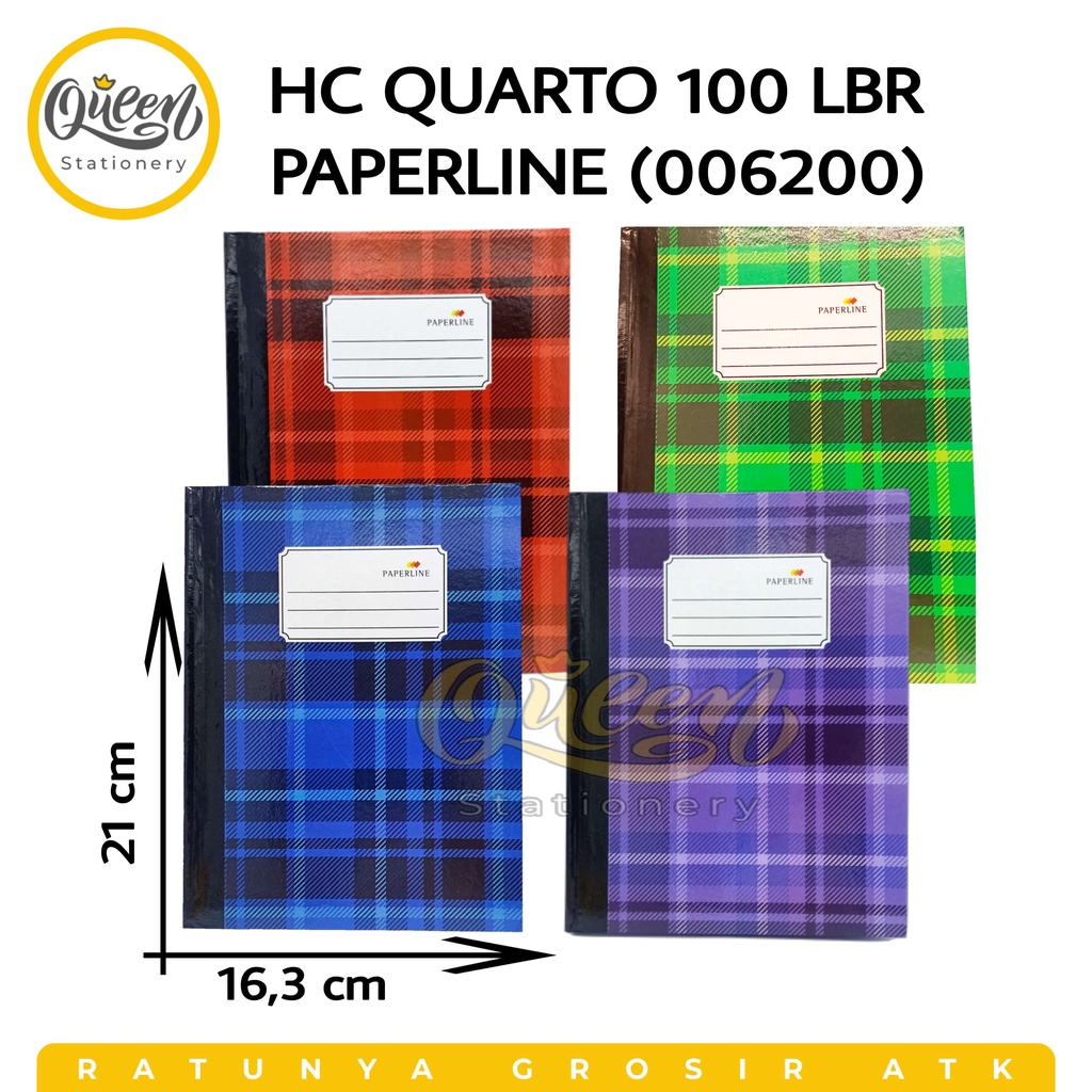 

1 PCS HARD COVER QUARTO 100 LEMBAR PAPERLINE / HARD COVER KWARTO 100 LEMBAR PAPERLINE (006200)