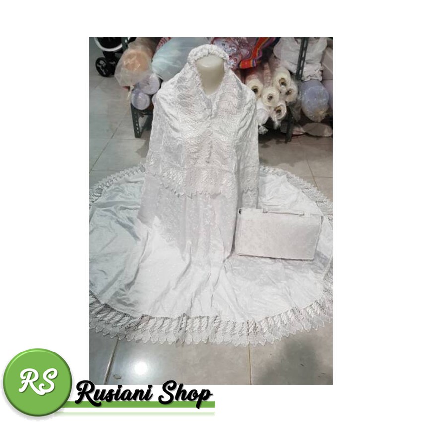 Mukena Bordir Mukena lajuran sutra PRADA Nyaman