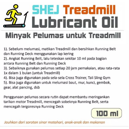 SHEJ Minyak Pelumas Treadmill Lubricant Oil - 100 ml