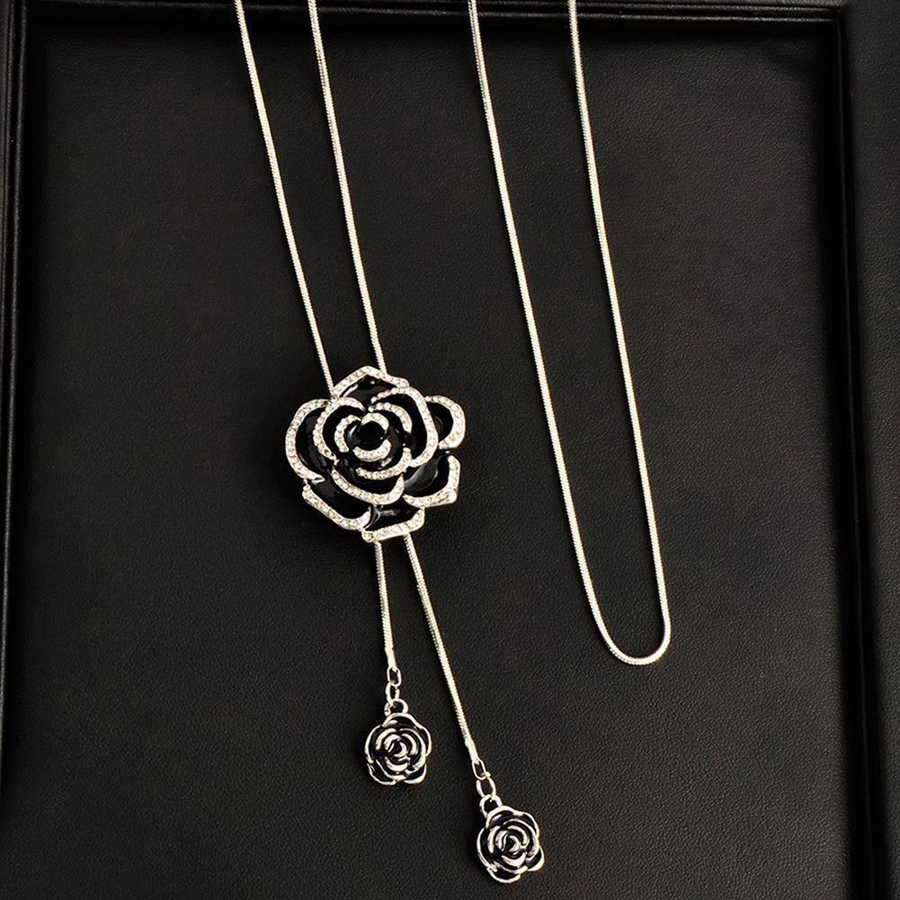 Kalung Rantai Panjang Unik Trendy Motif Bunga Mawar Warna Kalung Rantai Panjang Unik Trendy Motif Bunga Mawar Warna