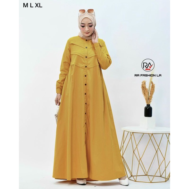 gamis RA  / bahan linen IMPORT / BAYAR DI TEMPAT