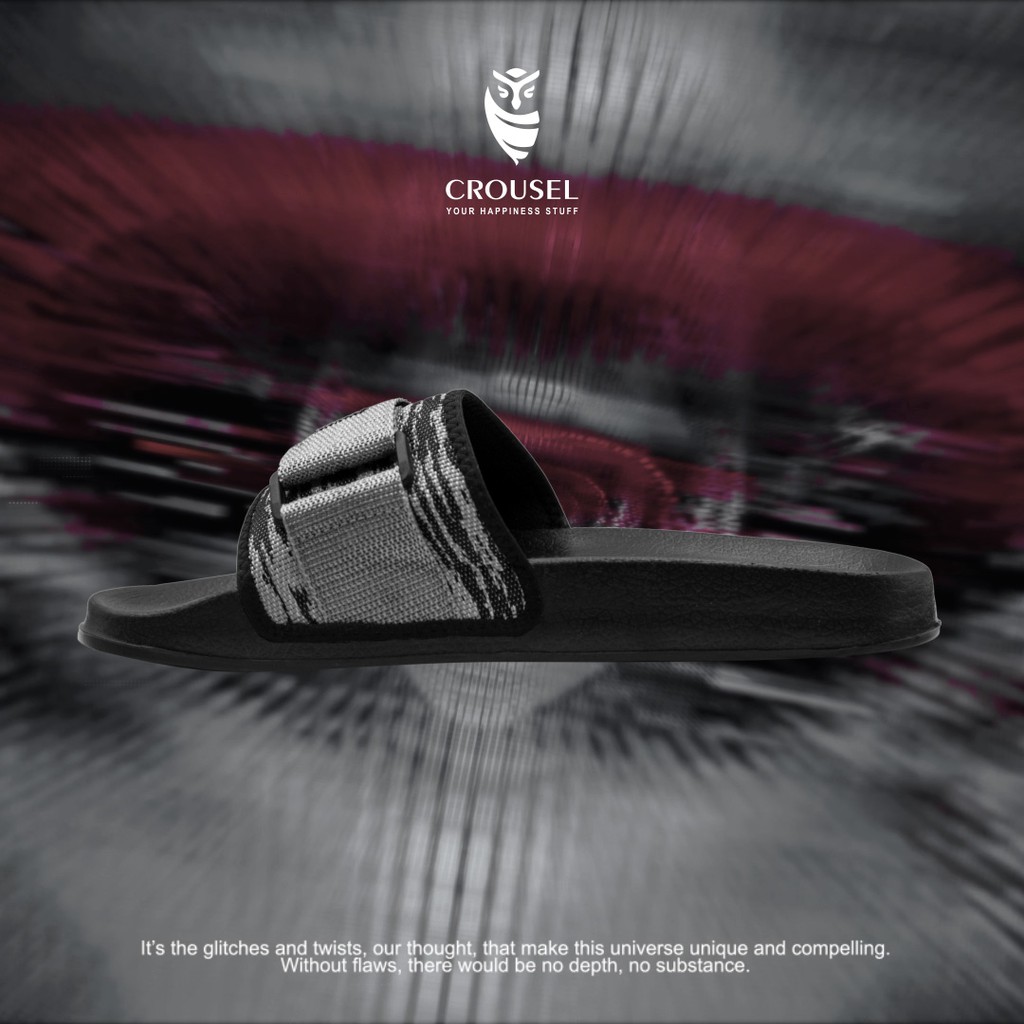 Crousel Sandal slop Casual \ Unisex - Santos Black x Grey-3