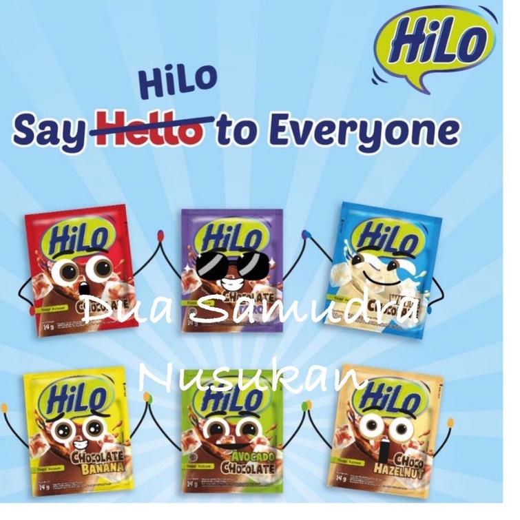 

Original!! (E) Hilo Sachet PISANG IJO All Variant 14 gram white /Banana/ Taro/ Avocado/ Coklat/Hazelnut Best