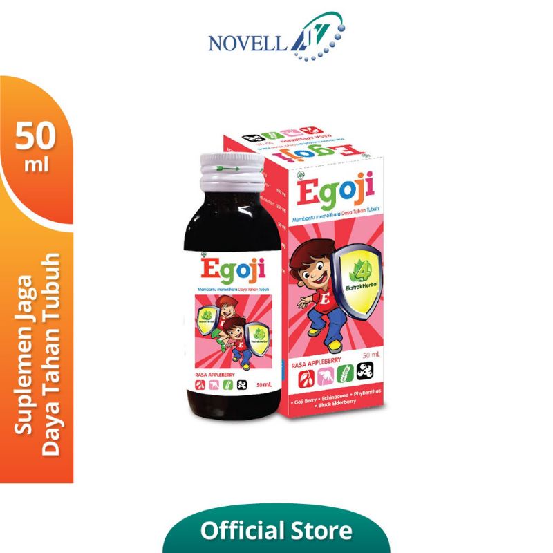 Egoji Syrup Multivitamin Anak Imunomodulator 50ml 50 ml Sirup Rasa Appleberry Grape