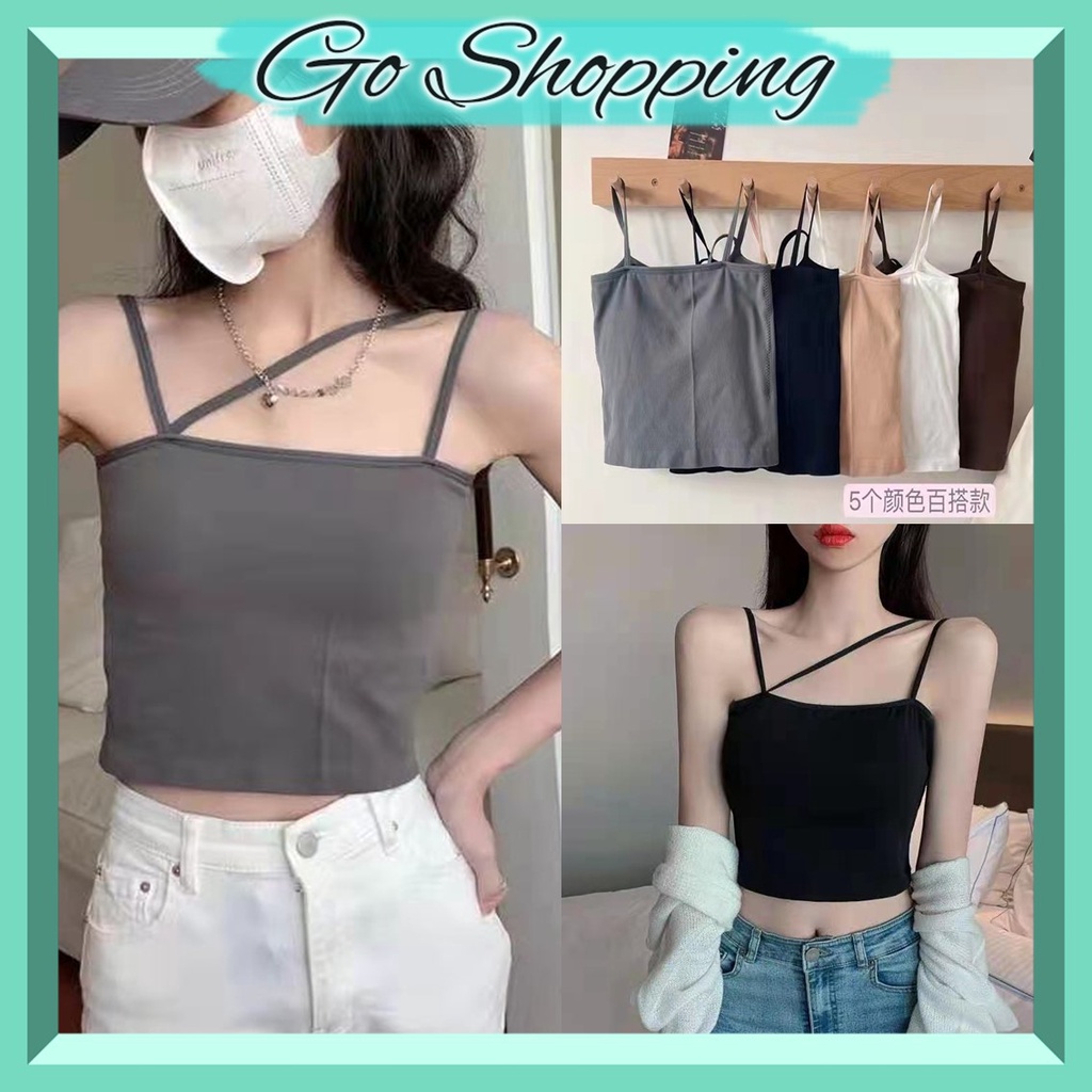 GO! BR791 bh tanktop crop top 3 tali  pakaian dalam wanita cewek korea tank top cup bra