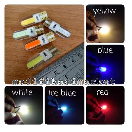 (2 PCS) Lampu LED Senja Motor Mobil T10 - Putih