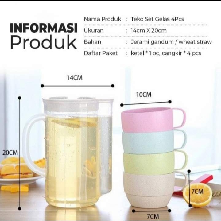 [BISA COD] TEKO MUG BOX SET 4 IN 1