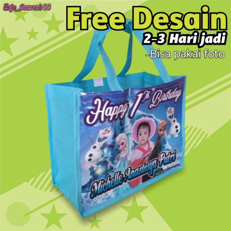 

Tas Ultah Free Desain/Goodie Bag Ultah/Tas Ulang Tahun Anak