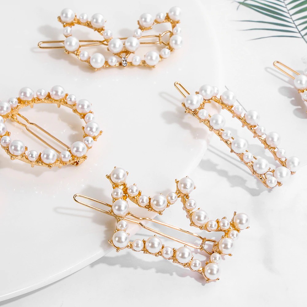 OVERFLOWS.ID AKSESORIS WANITA MURAH JEPIT RAMBUT HAIRPIN MUTIARA JEPIT IMPORT BAHAN ALLOY