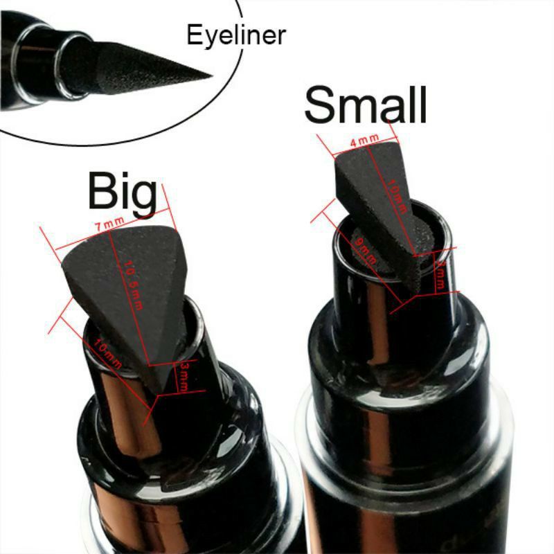 CmaaDu 2in1 Eyeliner Stamp Wing Eyeliner Liquid Waterproof Stamp Eyeliner 2 in 1 Eyeliner Spidol