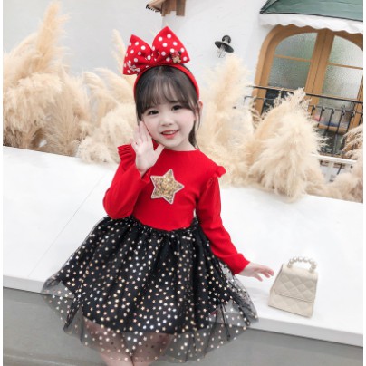 Plazababyku DRESS JOYFULL STARS EBV Baju Dress Anak Perempuan Import 6 bulan - 6 Tahun