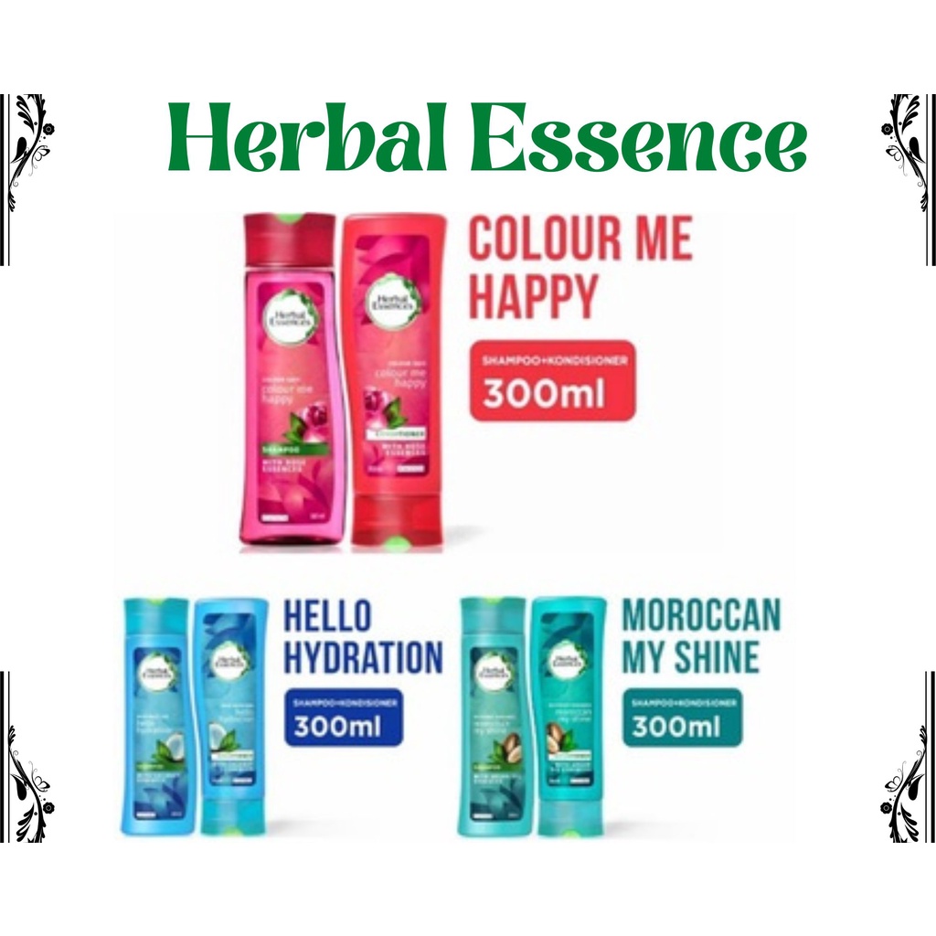 [Lilbebe] Herbal Essences Essence Shampo Conditioner Color Me Happy / Hello Hydration / Moroccan 300ml 300 ml