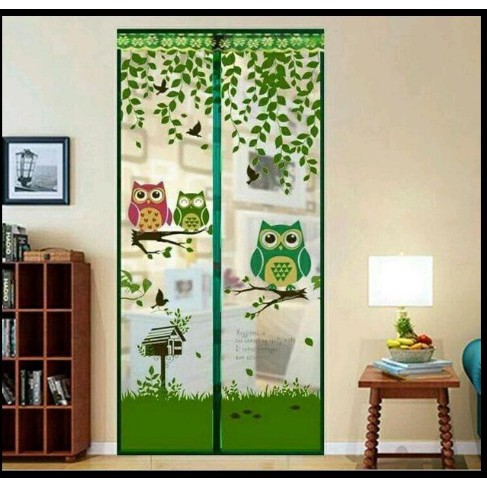 Tirai Magnet Anti Nyamuk Motif Kincir Angin tirai nyamuk owl burung hantu import