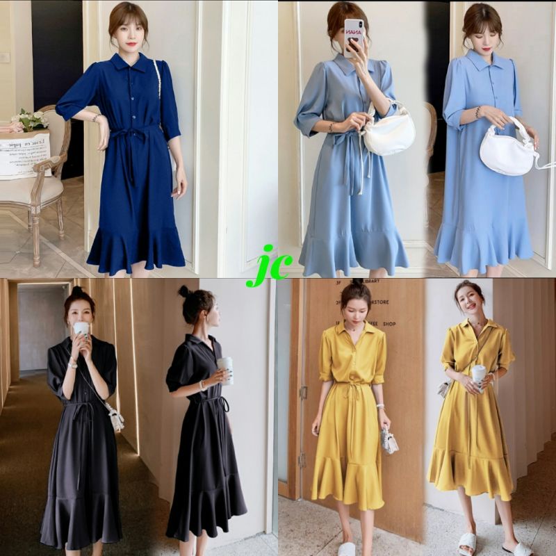 JCMC - Dress Alfi / Dress Korean Wanita Model Terbaru Kekinian