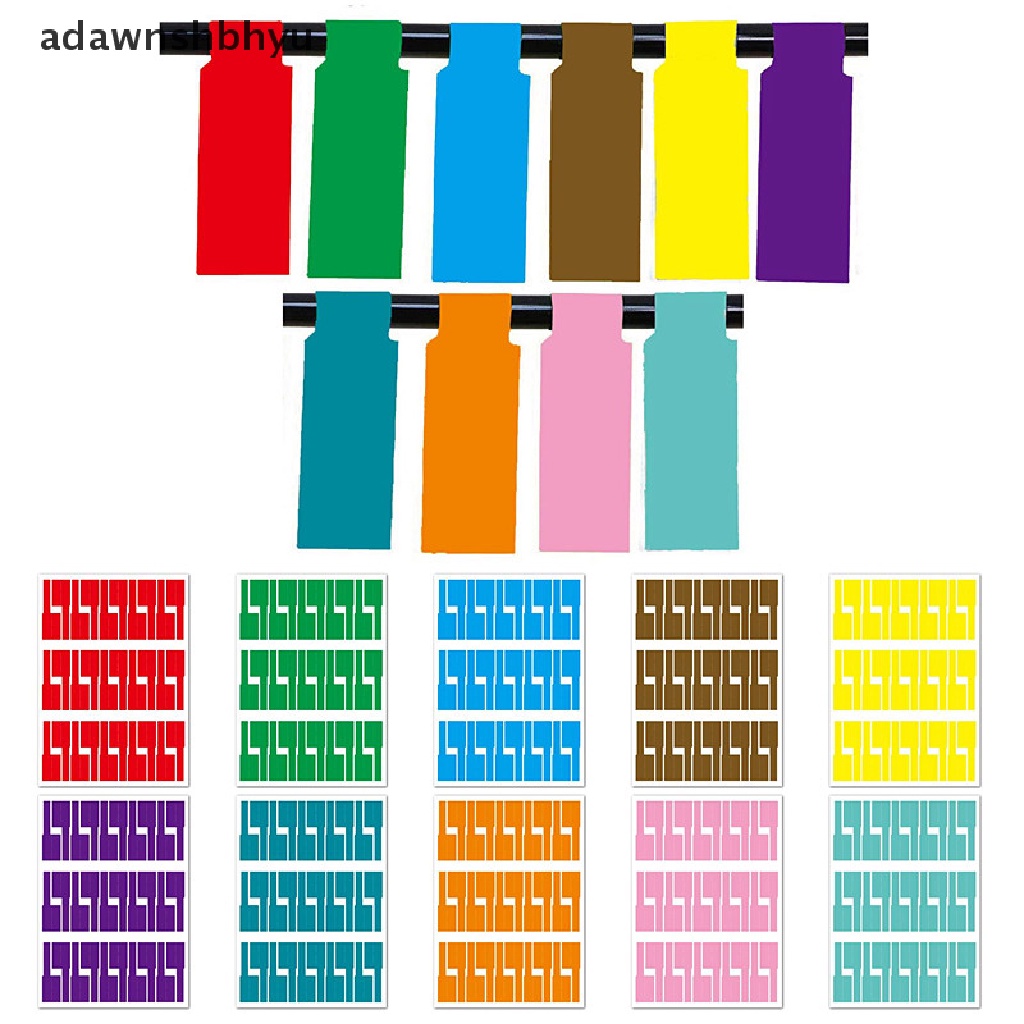 Adawnshbhyu 150Pcs/5 Lembar Label Kabel Wire Marking Network Tag Stiker Laser Tahan Air