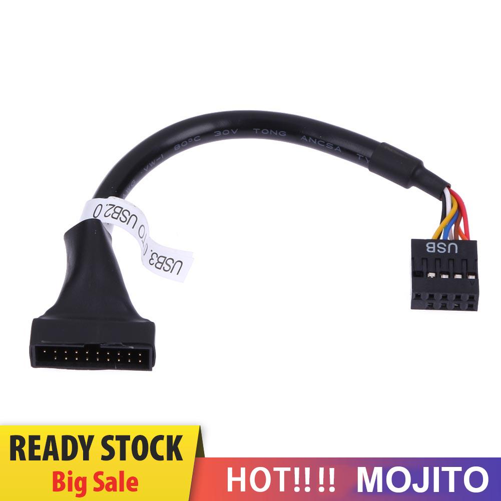 Kabel Usb 3.0 20 Pin Male Ke Usb 2.0 9 Pin Female Untuk Motherboard
