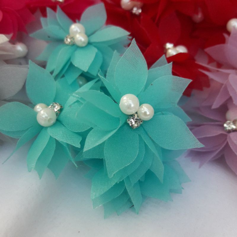 BUNGA 3D ORGANZA / JASMINE ORGANZA / 3D FLOWER / 1PCS