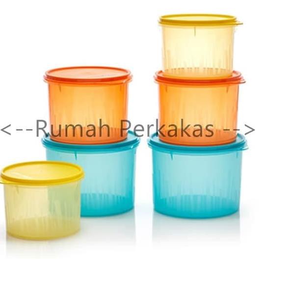 TYS-188>> Tupperware Texture Canister Set 6pcs Toples Rapat Promo Agustus