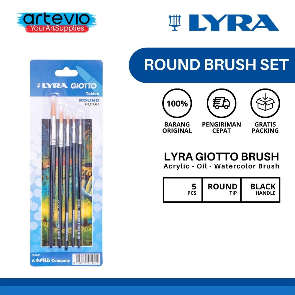 

Kuas Lukis Set / Lyra Taklon Art Brush Set - Round Brush