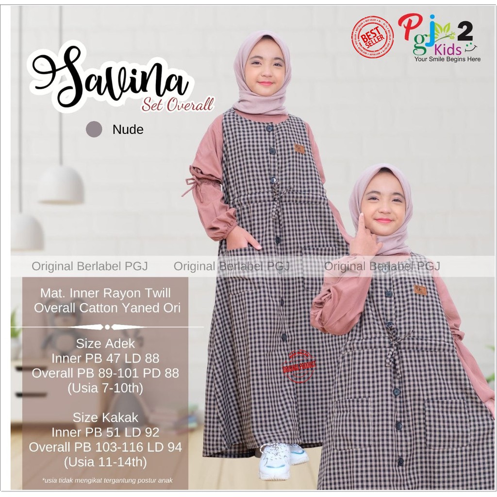 OVERALL ANAK FREE INER OVERALL ANAK CEWEK KOTAK KOTAK OVERAL BAHAN KEKINIAN TERBARU