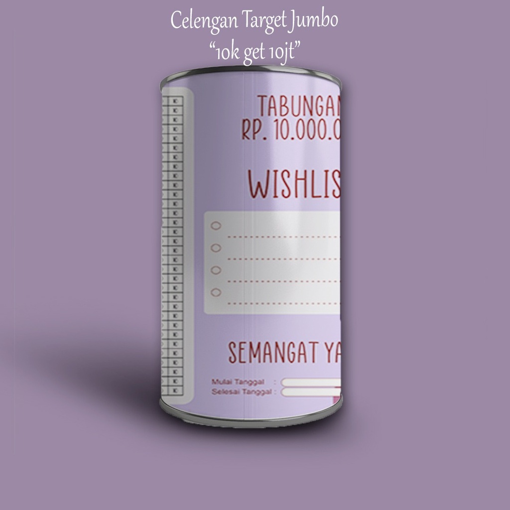 Celengan Target Murah 10k Target 10jt Celengan Target Buka Tutup Celengan Celengan Target Permanen