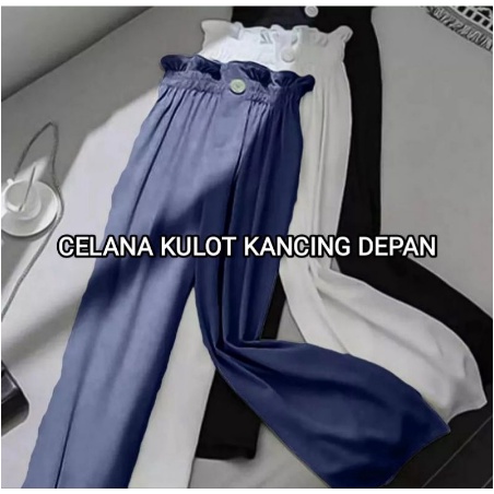 LANGSUNG KIRIM KULOT SCUBA KANCING SUPER JUMBO 5XL [ 120-150]_CELANA PANJANG KULOT KANCING DEPAN HIGWAIST /CELANA PANJANG WANITA KEKINIAN TRENDY