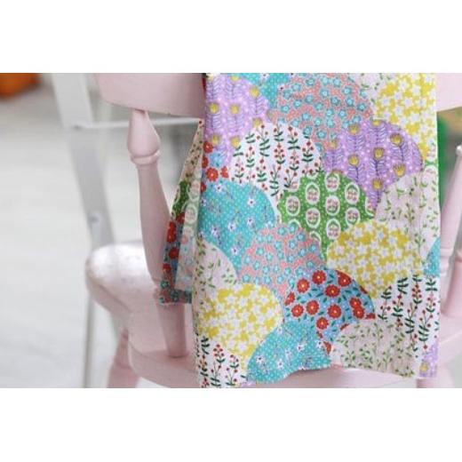 KAIN KATUN LINEN IMPOR MOTIF KAIN PERCA BUNGA-BUNGA KECIL/KAIN DIY