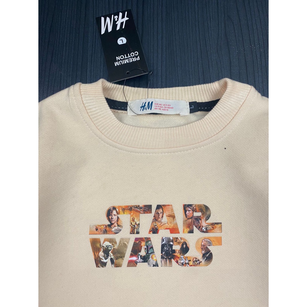 CREWNECK ANAK STAR WARS FONT FREE TAS