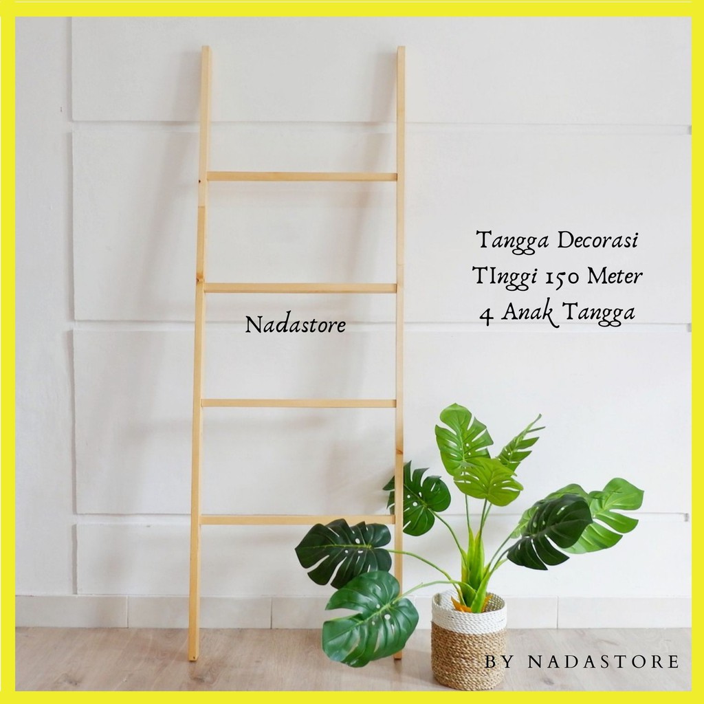 TANGGA KAYU/ TANGGA HIAS / WOOD LADDER DECORATION SPOT FOTOGRAFI TINGGI 150 CM 4 ANAK TANGGA