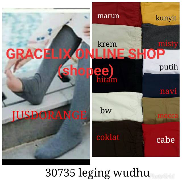 Legging JUS D ORANGE wudhu / leging jus D'ORANGE